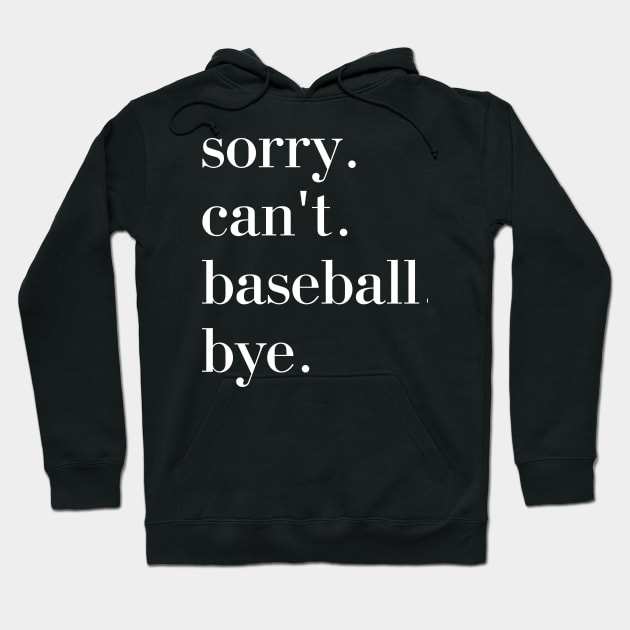 Sorry. Can't. Baseball. Bye. baseball player baseball season Grunge Clover Baseball Hoodie by Emouran